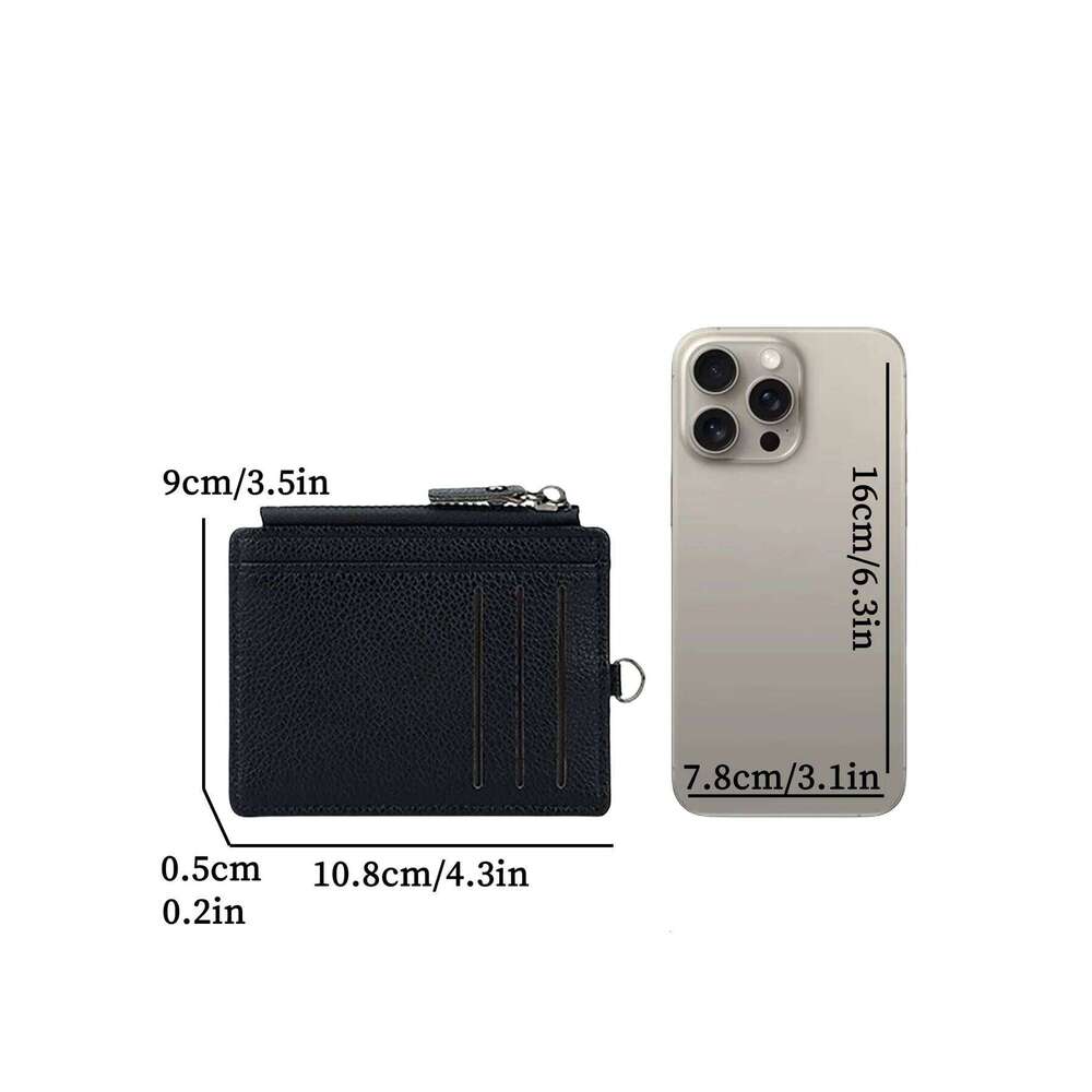 Zipper Holder - Textured Wallet with Card Slots & Cash Pocket, Slim Design, Multi-Functional Organizer for /Cards/Coins Z260130