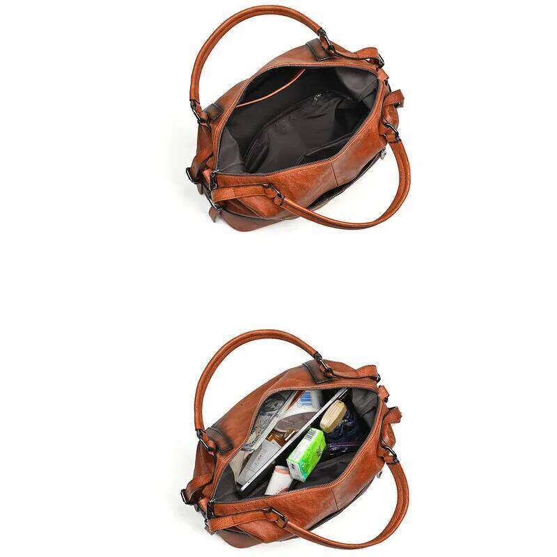 MOTAORA New Top Grain Cowhide Leather Tote Bag For Women High Quality Shoulder Vintage Handbag Purse KABAHEBINGJUE