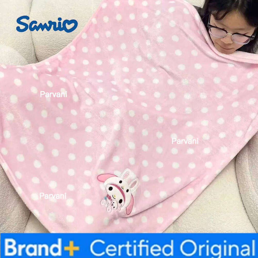 Sanrio Cute Nap Kuromi My Melody Cinnamoroll Pochacco Japanese Style Single Size Blanket For Child Spring Autumn Summer H260130