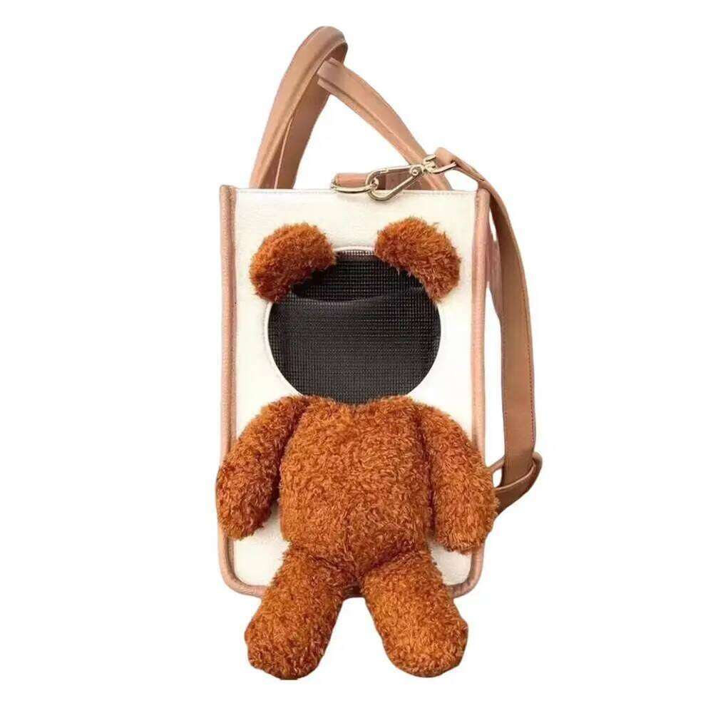 Dog Tote with Leash Clip Peek Window Soft Shoulder Bag Pet Carrier Handbag for Small Dogs or Cats Bichon Poodle Yorkie 26H0130