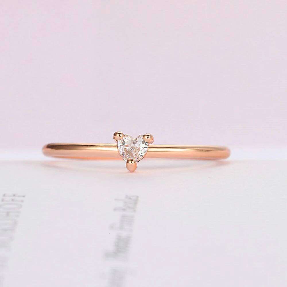 ZHOUYANG Dainty Rings For Women Minimalist Sweet Heart Zircon Gold Color Thin Ring Proposal Party Gift Fashion Jewelry KBR014 XJ260130