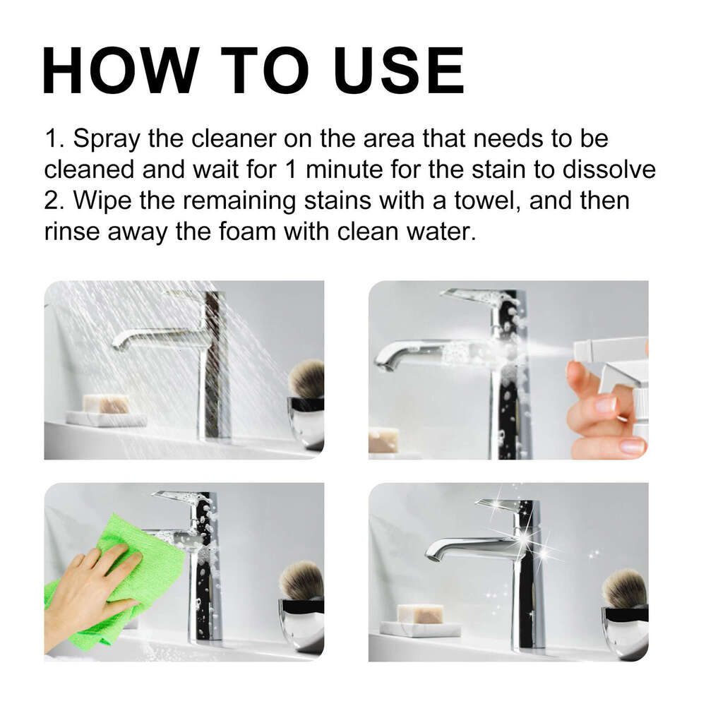 Jakehoe Bathroom Foam Cleaner Toilet Bowl Bathtub Sink Tile Stain Removal Cleaning Spray S260130
