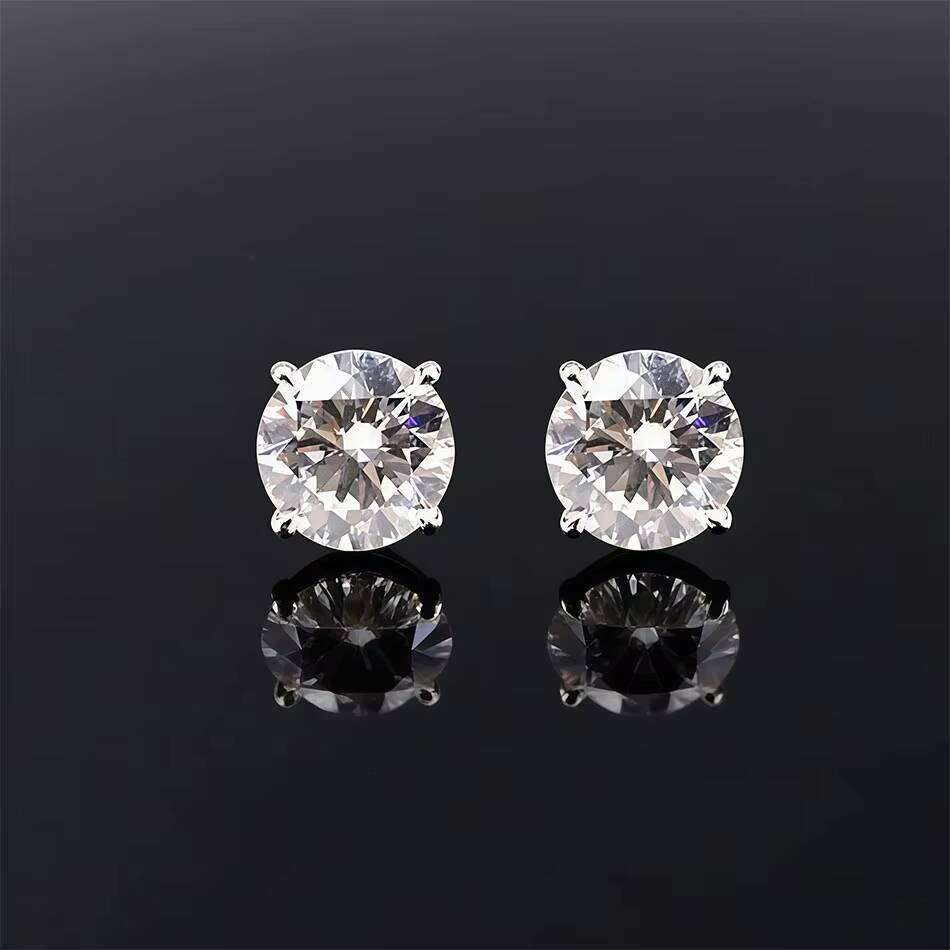 Lab Grown Diamond Stud Earrings Jewelry Set 14K 18K Solid Gold Custom 05ct to 3ct Lab Diamond Earrings Free Shipping Unisex