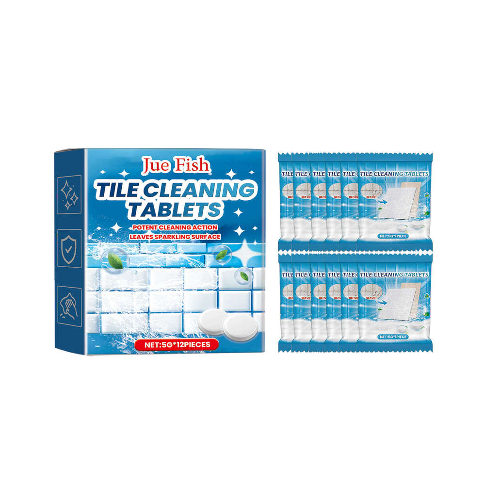 Jue-Fish Effervescent Toilet Sink Wall Tile Stain Removal Descaling Brightening Cleaning Tablets S260130