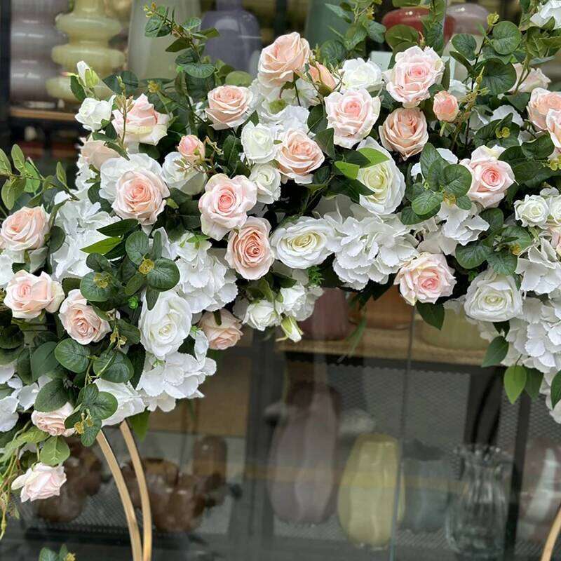 Artificial Roses Table Placement Hanging Flower Arrangement Wedding Stage Display Window Exhibition Hall Decor props W260130