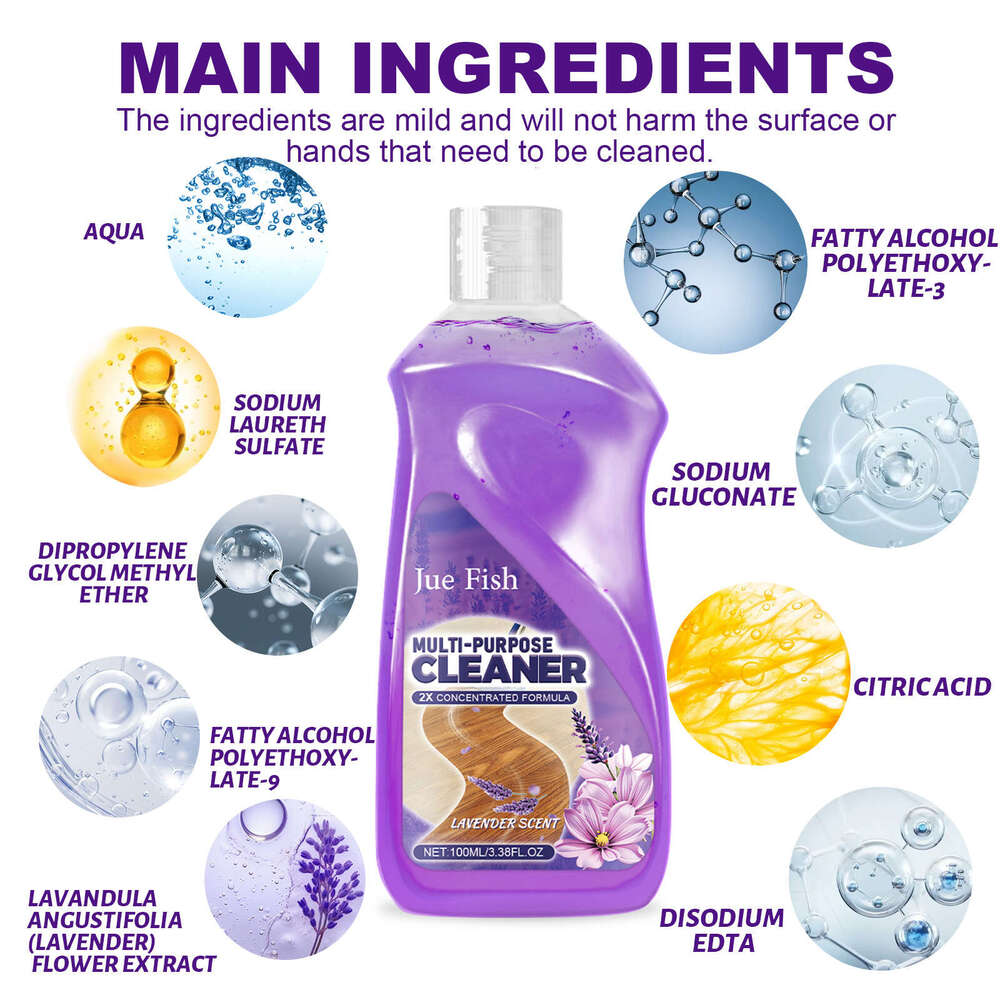 Jue-Fish Multi-Purpose Household Kitchen Bathroom Floor Oil Smoke Stains Multi-Functional Cleaner S260130