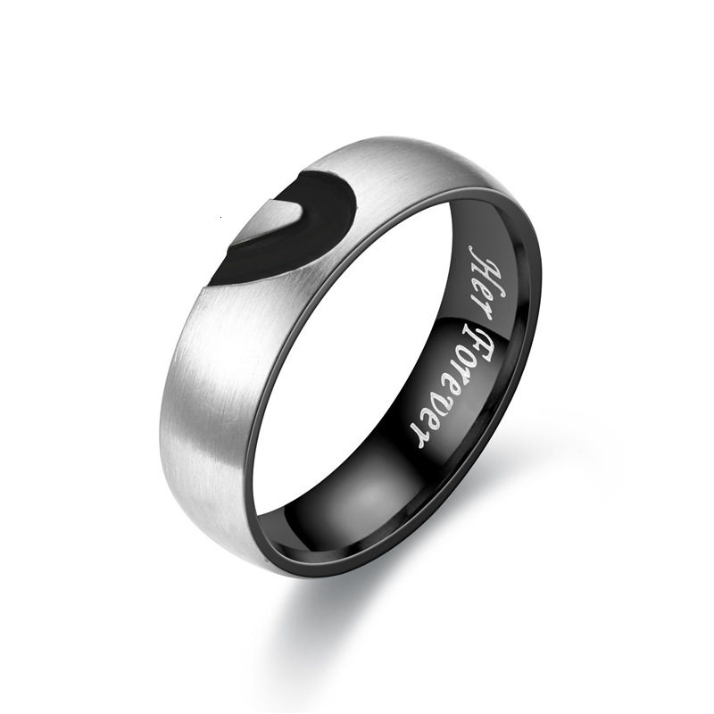 New Style Heart Her Forever His Always Couple Rings Directly from Manufacturer