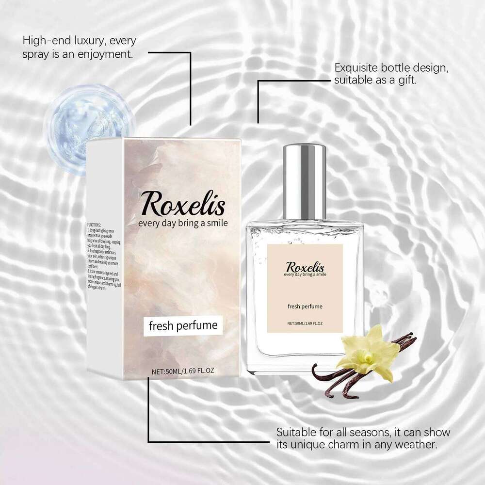 Roxelis 50ml Vanilla Light Pheromone Natural Fresh Lasting Fragrance Elegant Lady Flirt Dating Attract Charming Perfume H260130