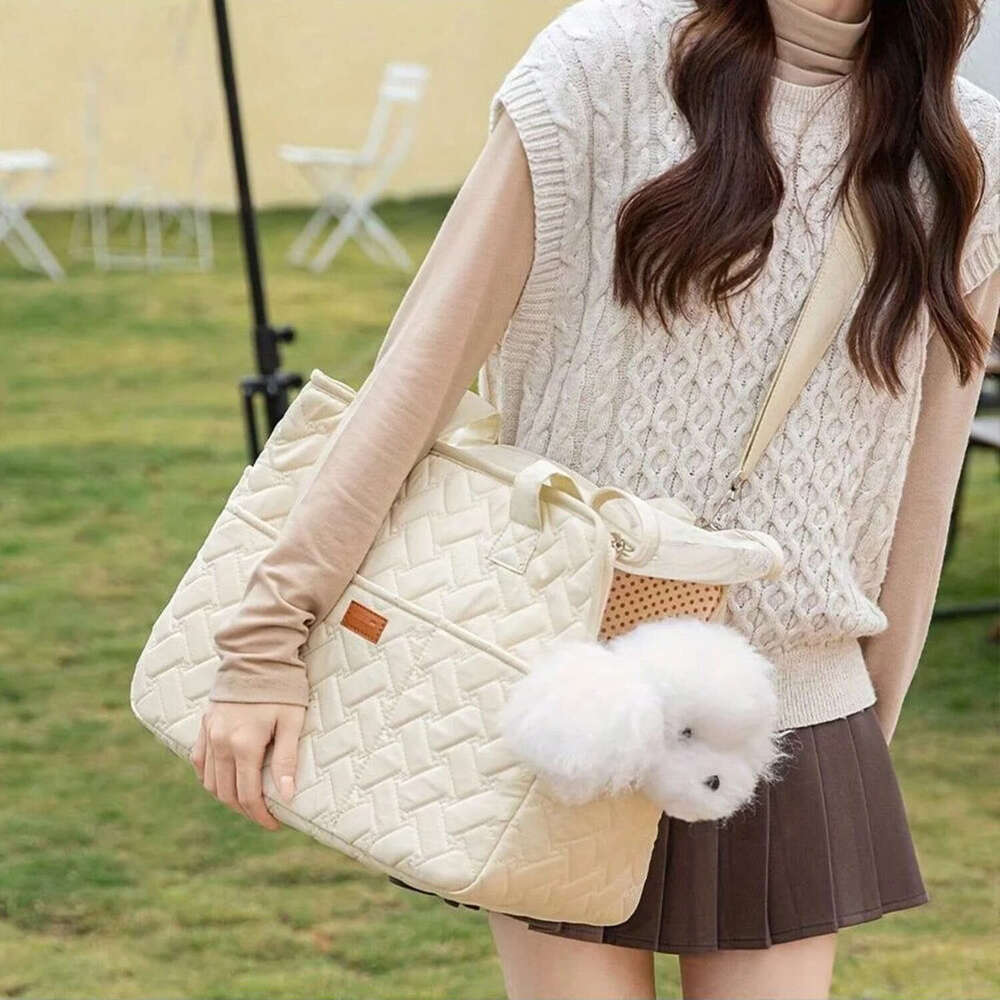 Pet cat dog tote no escape, portable, multifunctional, large capacity, breathable, horizontal bag, portable soft bag - view 1