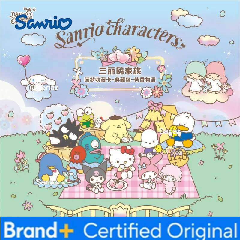 Sanrio KAYOU Family cards Cute Dream Card Hello Kitty Collection Pack Aromatic Story Vol.1 Toy For Children Gift H260130