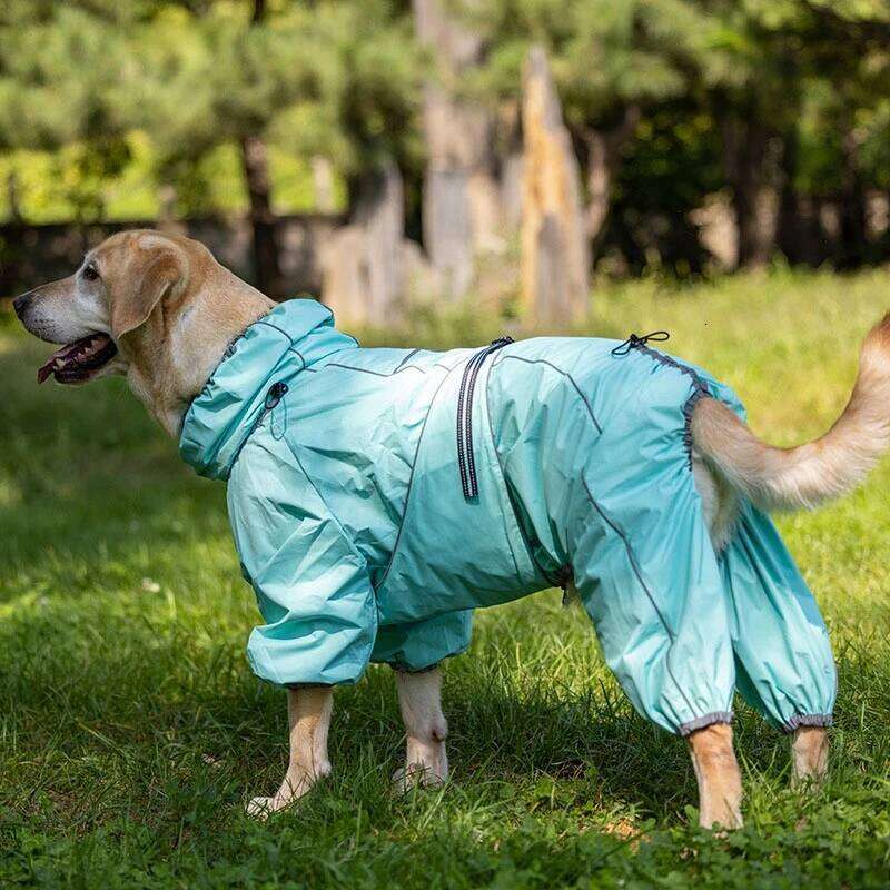 Famous brand Raincoat for Large Dogs Soft Breathable Snow Proof Windproof Pet Rain Jacket Safety Waterproof Outdoor Dog Coat with Legs pupakaIK