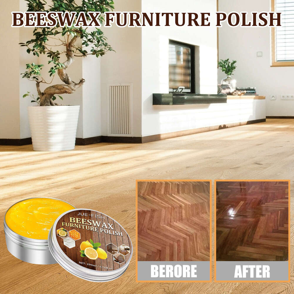 Jue-Fish Solid Floor Stain Removal Maintenance Care Red Wood Furniture Polishing Wax S260130