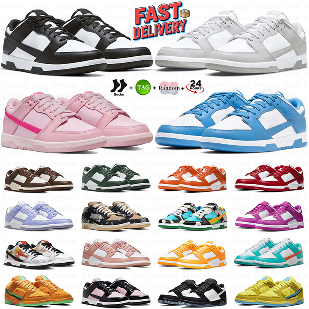 Designer Shoes Women Men White Black Panda Low Grey Fog Triple Pink Brown Purple Lobster University Blue Red Trainers Sports Sneakers GAI