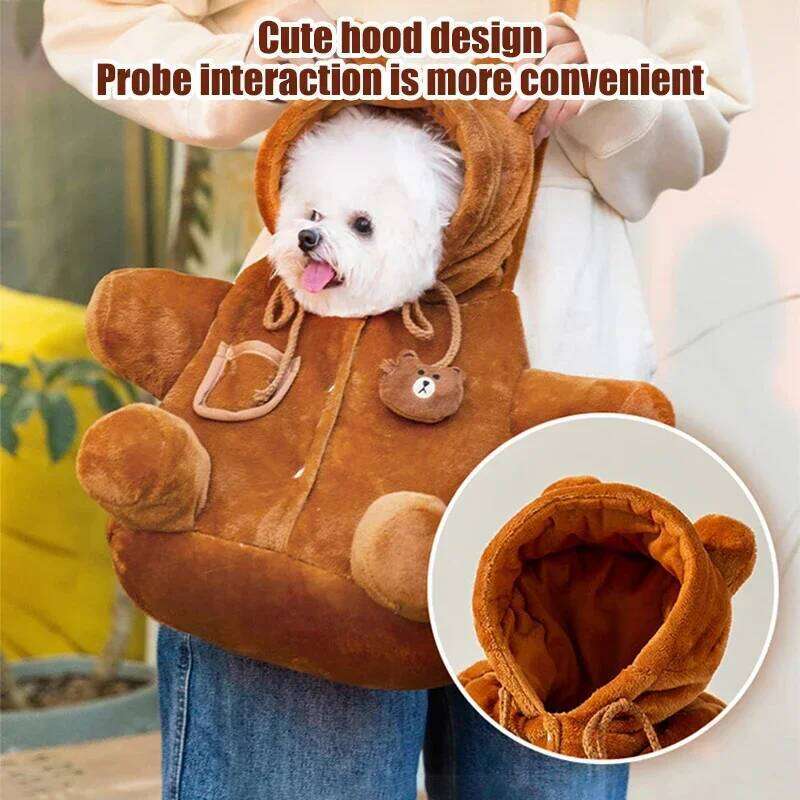 Dog Autumn Winter Warm And Windproof Cute Crossbody Bag Cat Backpack Pet Supplies 26H0130