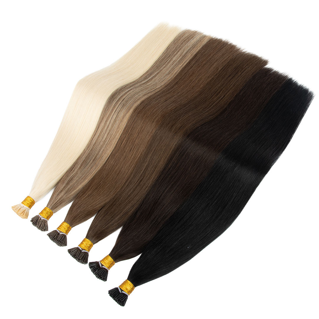 18inch 100g I Tip Extension Wholesale Double Drawn 100% Remy Raw I tip Human Hair Extension