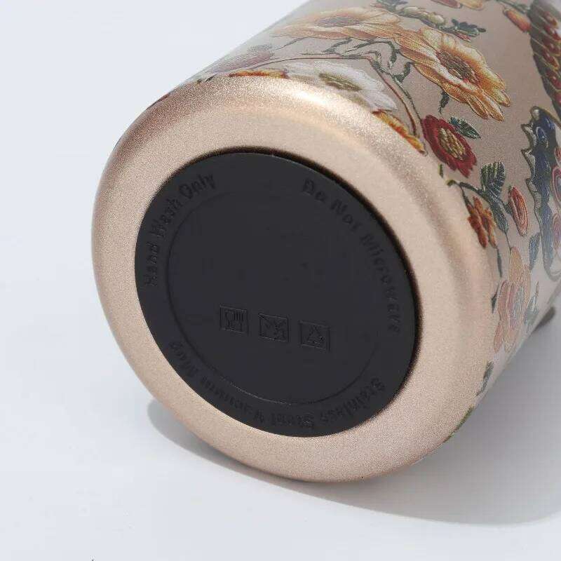 300ml Retro Chinese Style Golden Peacock Insulated Portable Creative High Beauty Water 316 Stainless Steel Cup