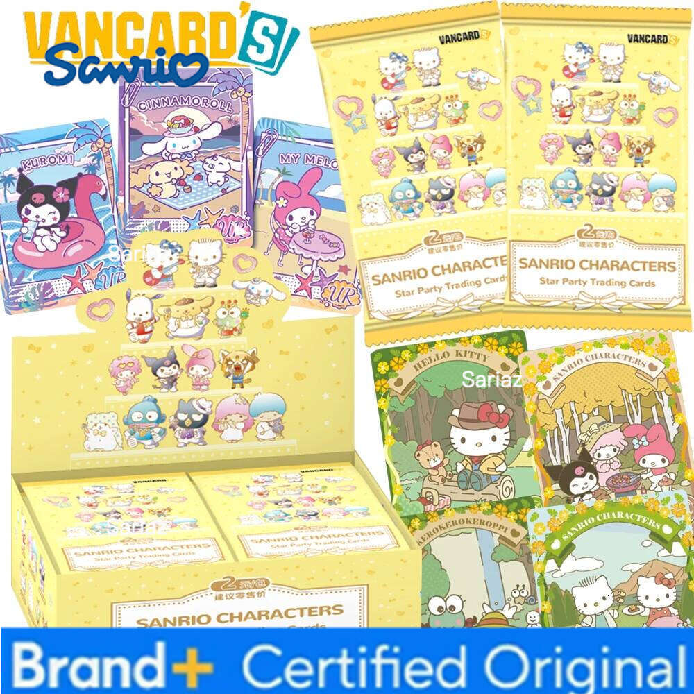 Sanrio VANCARD'S Collection for Children Popular Japanese Anime IP Hello Kitty Cute Star Party Series Trading Cards Gifts H260130