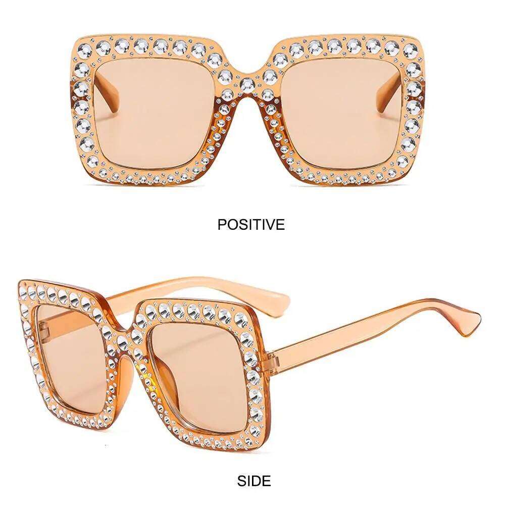 Bling Crystal Sunglasses for Kids Fashion Rhinestone Square Sun Glasses Children Trendy Retro Sparkling Shades UV400 Eyewear H260130