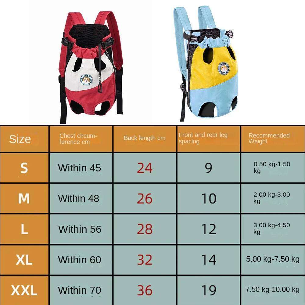 Outdoor Portable Pet Carrying Backpack Breathable Dog Cat Front Chest Backpacks Small Medium Puppy Supplies 26H0130