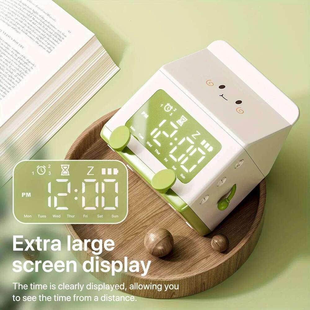 Creative Milk Box Digital Alarm Date Display Mini Countdown Cute Electronic Bedroom Table Clock W260130
