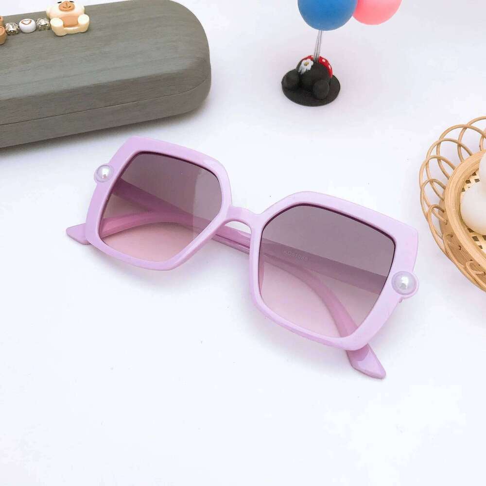 2025 Sun UV Protection Style Baby Sunglasses Boys And Girls Glasses New Square Frame Children's Glitter Cute H260130