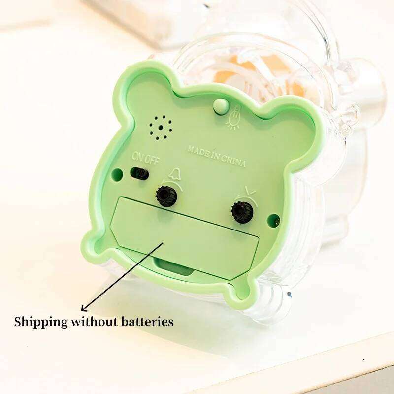 Battery Powered Digital with Backlight Crystal Silent Cartoon Kids Girl Gift Electronic Small Table Alarm Clock W260130