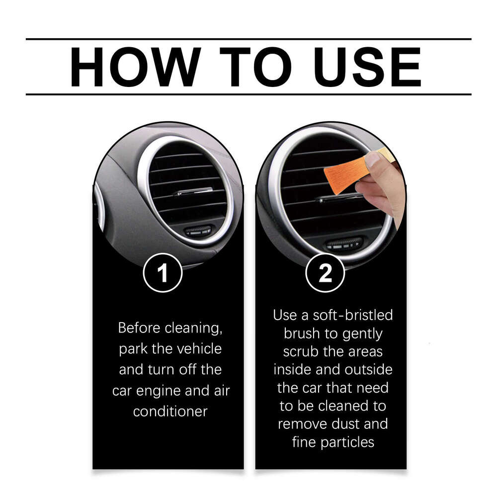 Rayhong Car Air Conditioning Vent Dashboard Seat Gap Soft Bristle Cleaning Brush S260130