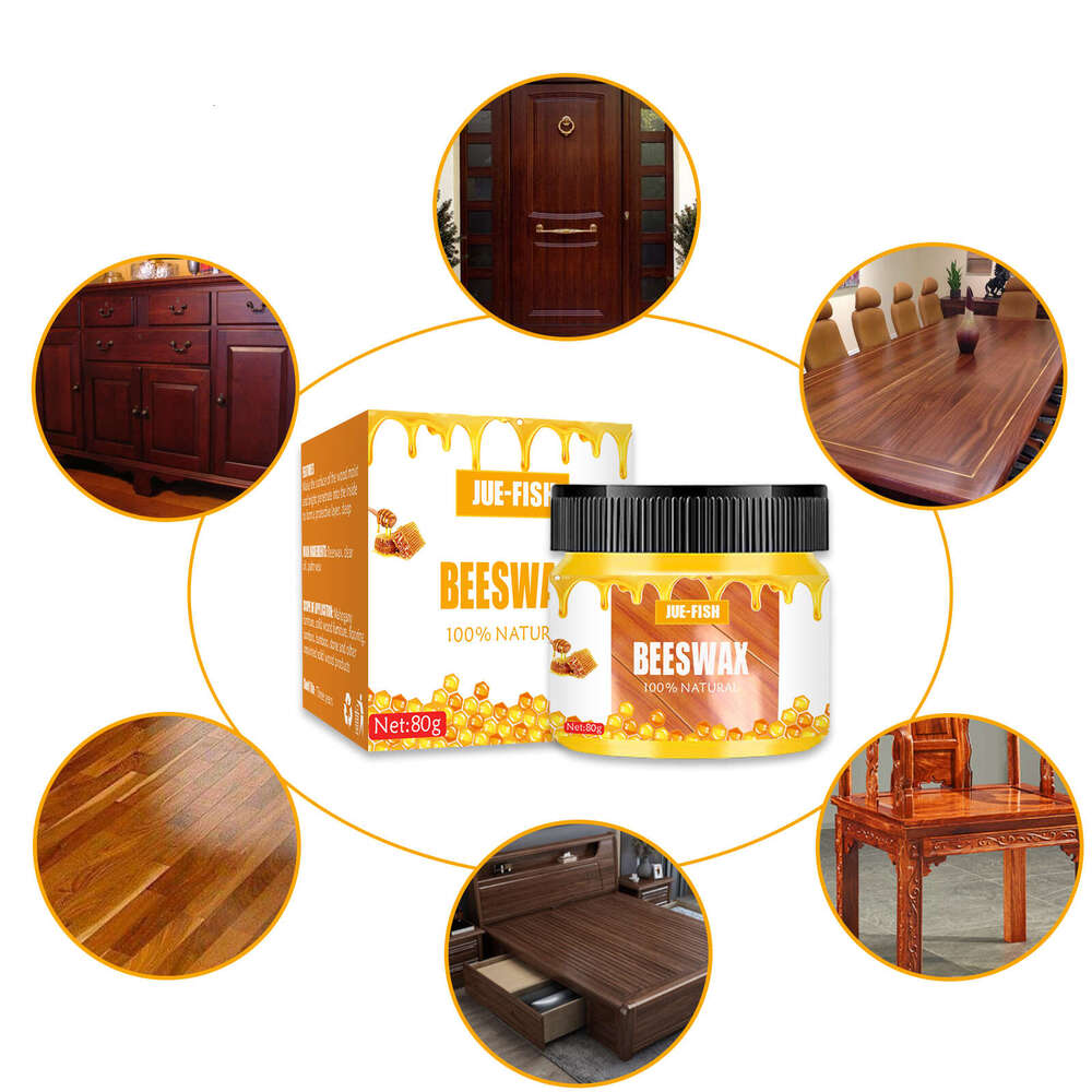 Jue-Fish Beeswax Wood Furniture Floor Brightening Wear-Resistant Polishing Cleaning Scratch Renovation Maintenance Care Wax S260130