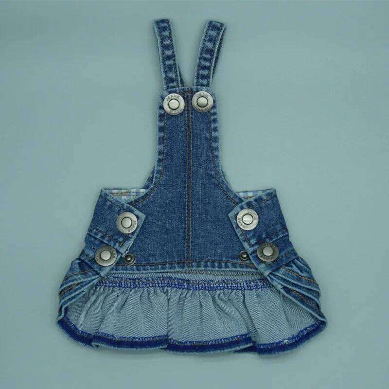 Small Dog Clothes Costume Denim Jeans Dress Cat Puppy Pet Skirt Yorkshire Pomeranian Shih Tzu Maltese Doggie Clothing Dresses H260130