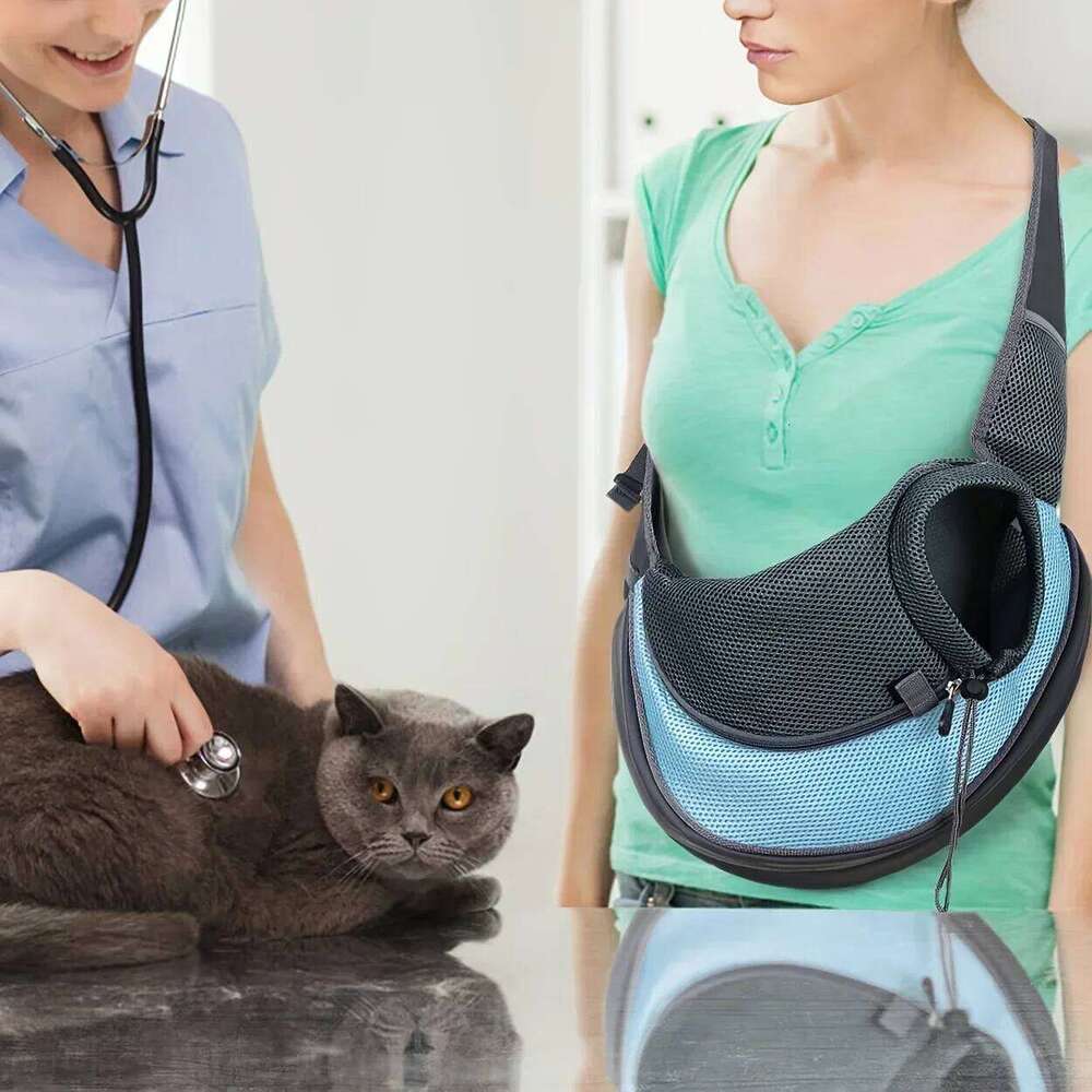 Breathable Pet Backpack, Cat and Dog Travel, Portable Diagonal Cross Bag with Shoulder Strap Suitable for Travel 26H0130