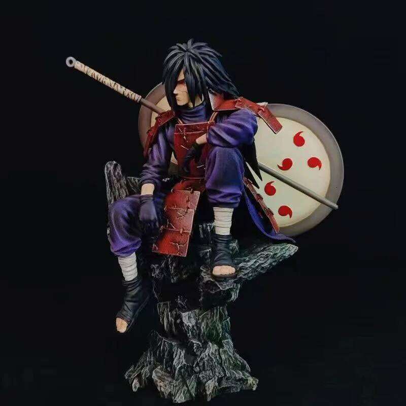28cm Anime Action Gk Uchiha Madara Figures Pvc Collection Model Peripheral Toys Desktop Decoration Toy For Kids Gifts Y260128