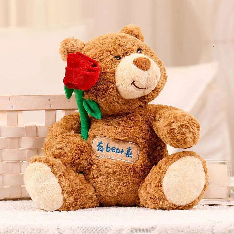 Aurora Happy Birthday Teddy Bear Plush Toys Sweet Smile Stuffed Soft Wedding Baby Toy Valentine Lover Gift Cute Animal Doll Y260128