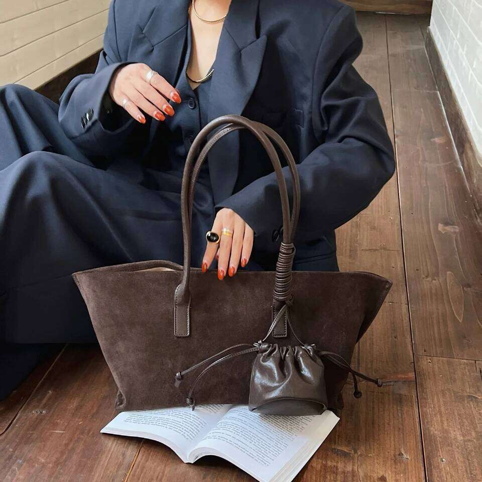 Motingsome Oversized Suede Bag Women Shoulder Handbag and Purses Luxury Design Bags Roomy Casual Tote Large Capacity New In