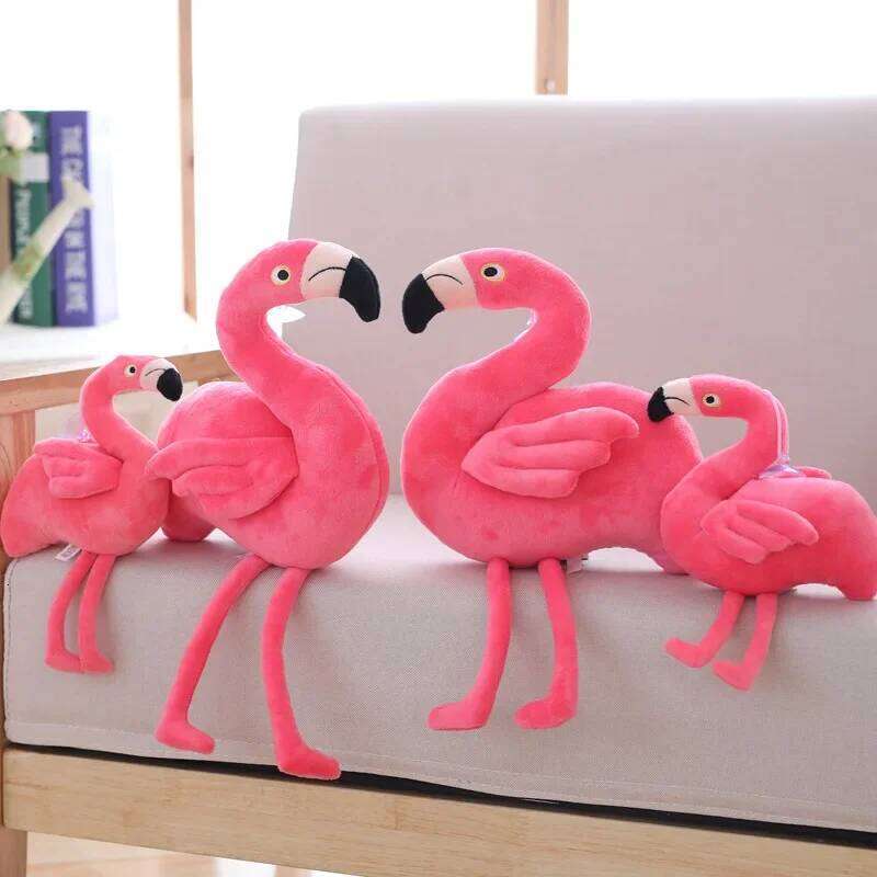 Soft Stuffed Animal Pillow Kawaii Peluche Room Decoration Kids Birthday GiftRealistic Flamingo Plush Toy Y260128
