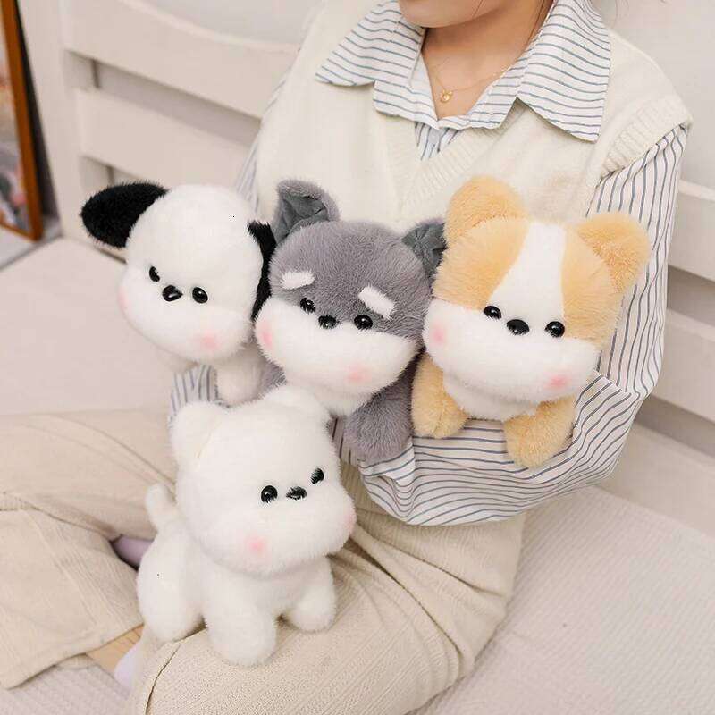 20cm/7.87in Dog Toy Schnauzer Corgi Bichon Plush Toys Stuffed Animal Doll Soft Pillow Kid Pet Lover Birthday Gift Y260128