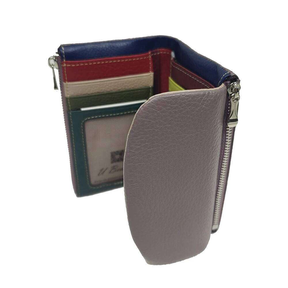 Women's Wallets Cowhide Fashion Short Wallet Soft Genuine Cow Leather Ladies Rainbow Coin Purse Bag ID Card Holders Purses Z260130