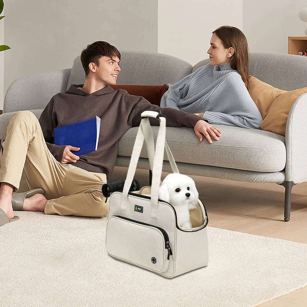 Puppy Soft Backpack With Large Pockets Comfortable Small Dogs Carrier Purse For Daily Shopping Walking Park Outing Picnic 26H0130