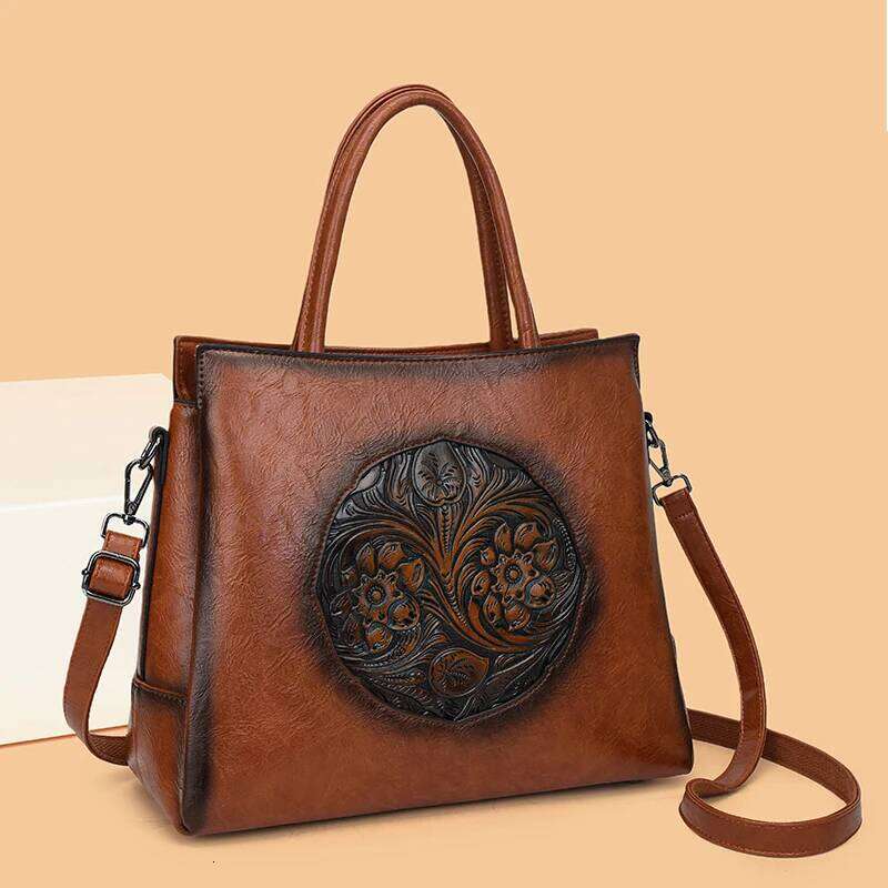 High Quality Handbag Women Designer Shoulder Large Capacity Office Pocket Embossed Cross Official Document Bag KABAHEBINGJUE