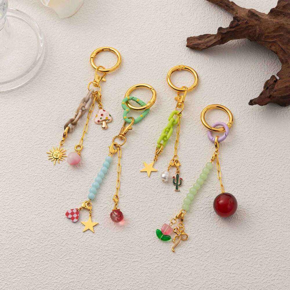 Fashionable simple and popular keychain DIY bag pendant with brooch charm women's accessories Z260130