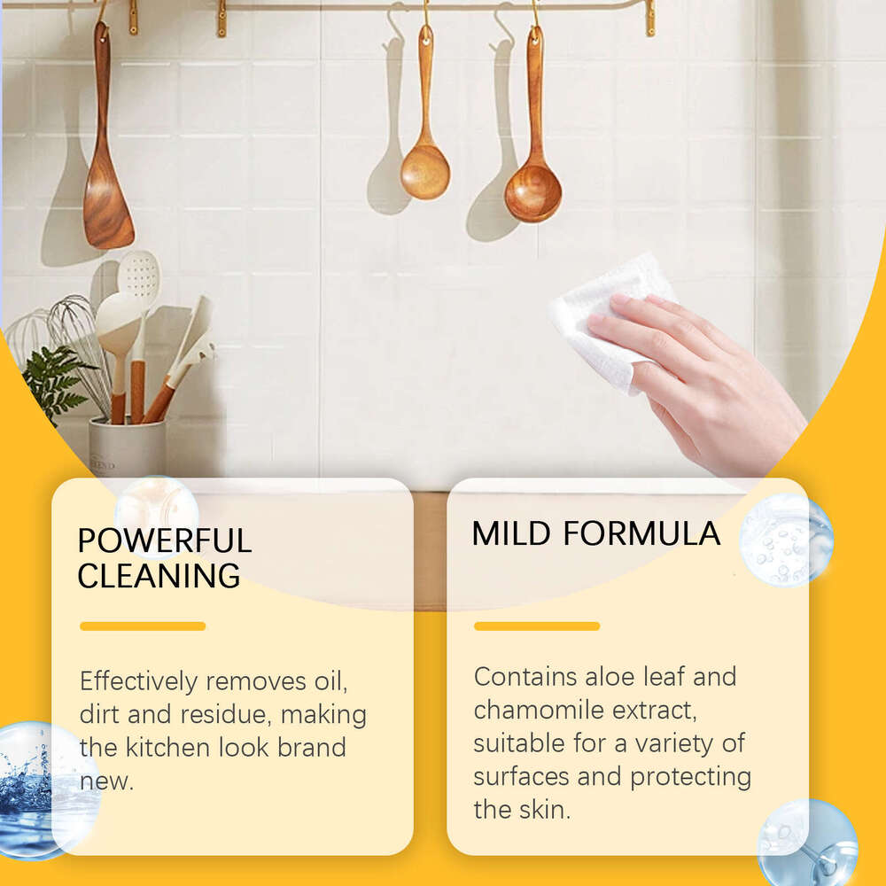 Jue-Fish Kitchen Countertop Stove Oven Multi-Purpose Household Heavy Oil Stain Cleaning Wipes S260130