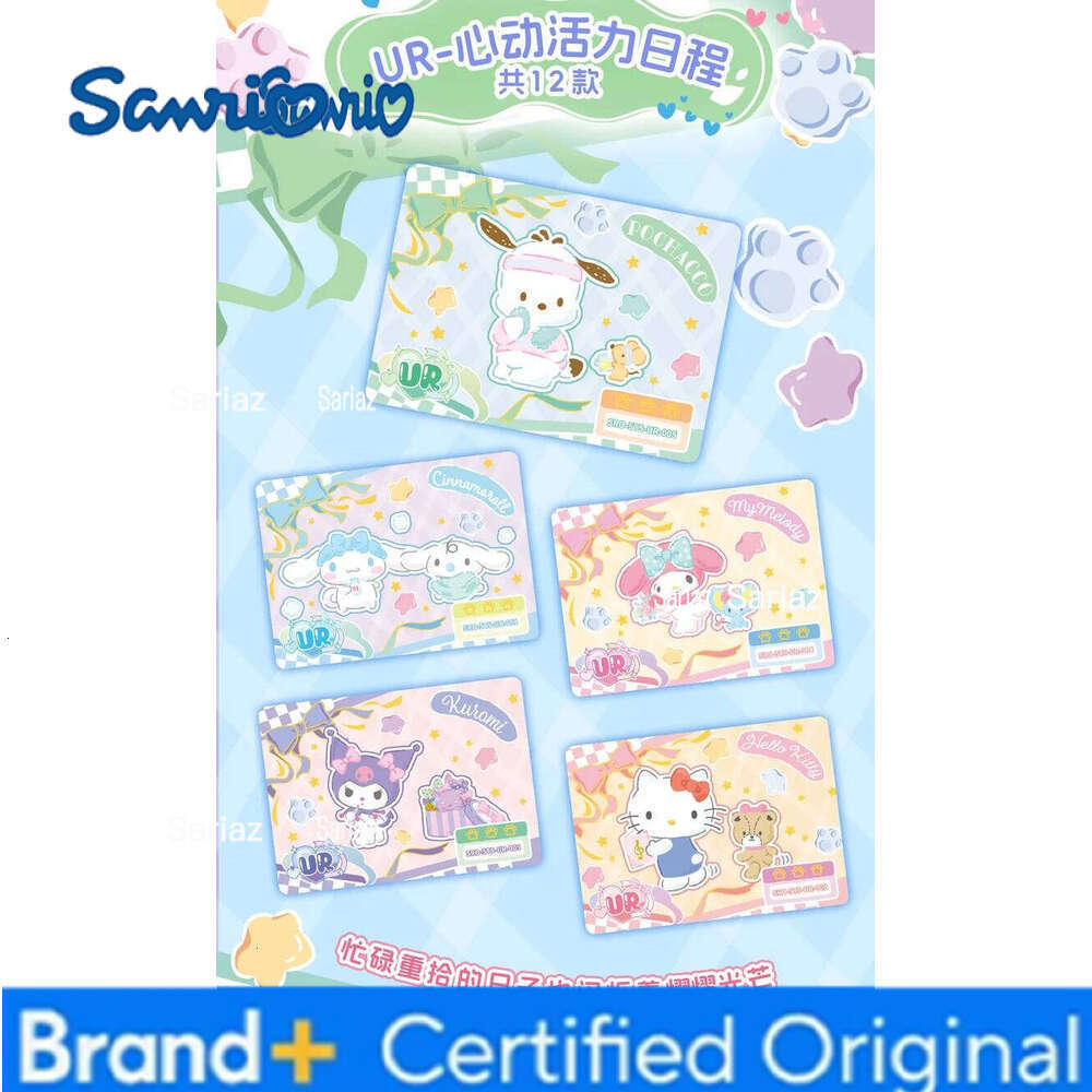 Sanrio New Product In Stock Mymelody Kuromi Photo Paper Heartbeat Wink Series 5 Collectible Kawaii Mini Cards Blind Box Surprise H260130