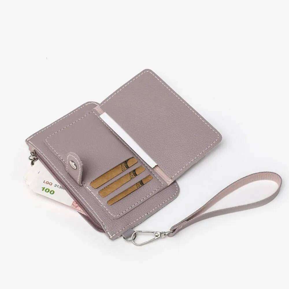 Multifunctional Ultra-thin Coin Purse Mini PU Leather Card Holder Handheld Wallet Women Z260130