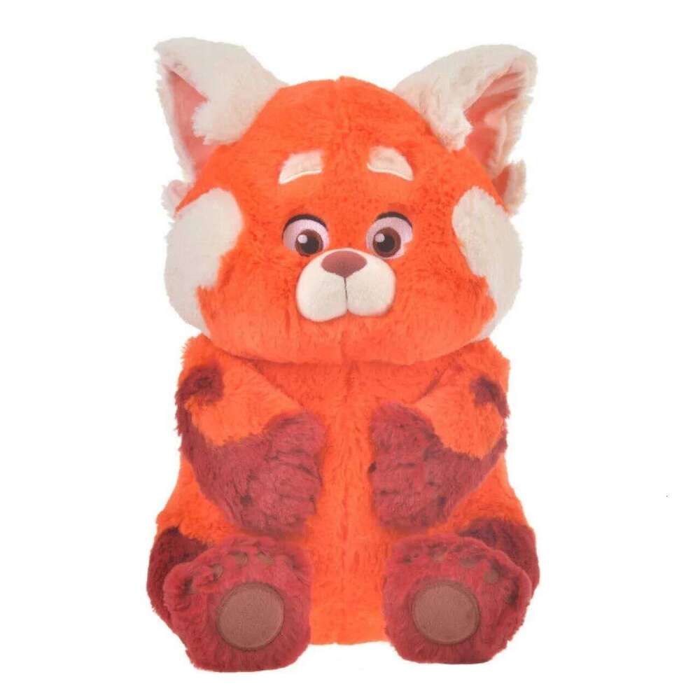 28cm Turning Red Plush Toys Cartoon Animal Bear Peluche Kawaii Soft Stuffed Doll Birthday Christmas Gift Y260128