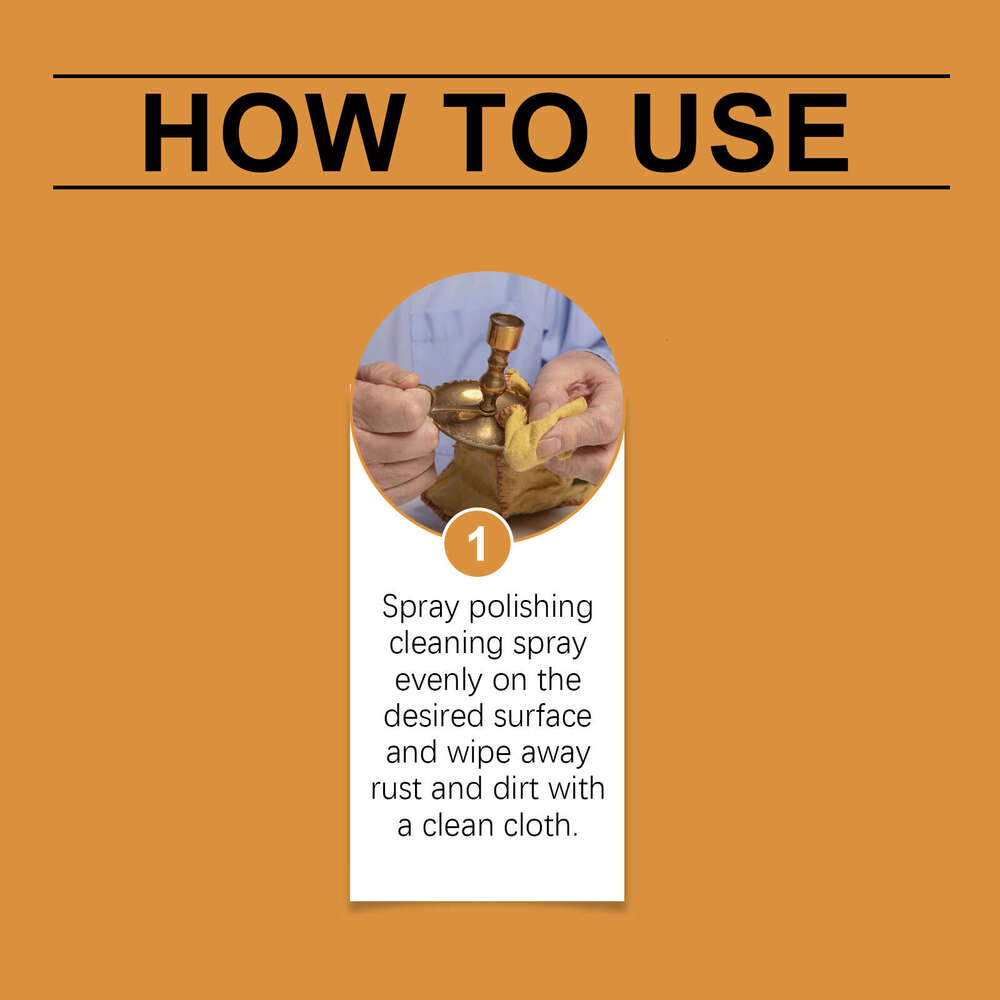 JAKEHOE Cleaning Stain Removal Polishing Shine Gentle Maintenance Brass Care Spray S260130