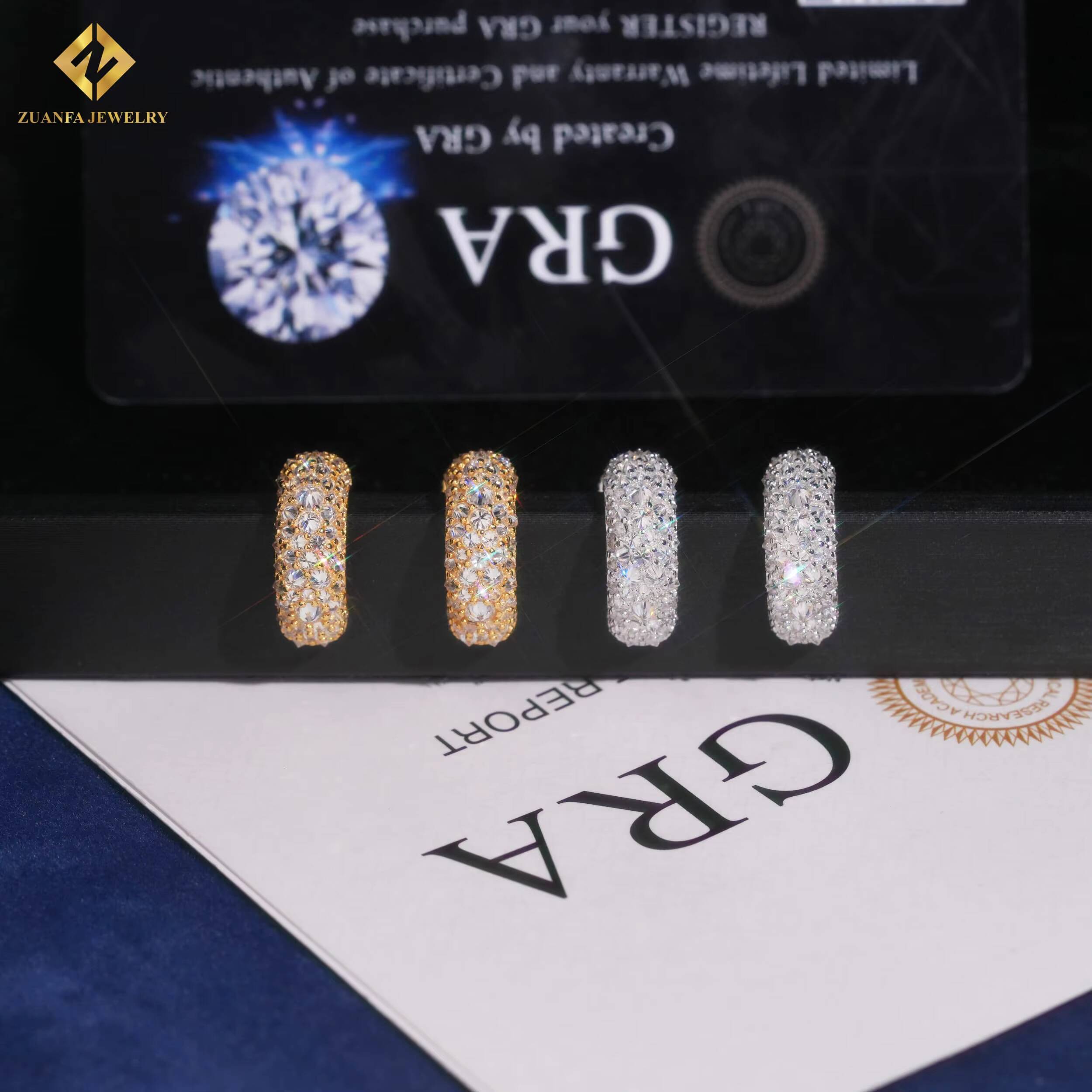 Hot Sale VVS Moissanite Earrings GRA Fine Jewelry 925 Silver Moissanite Stud Earring Mens HipHop Earring Past Diamond Test