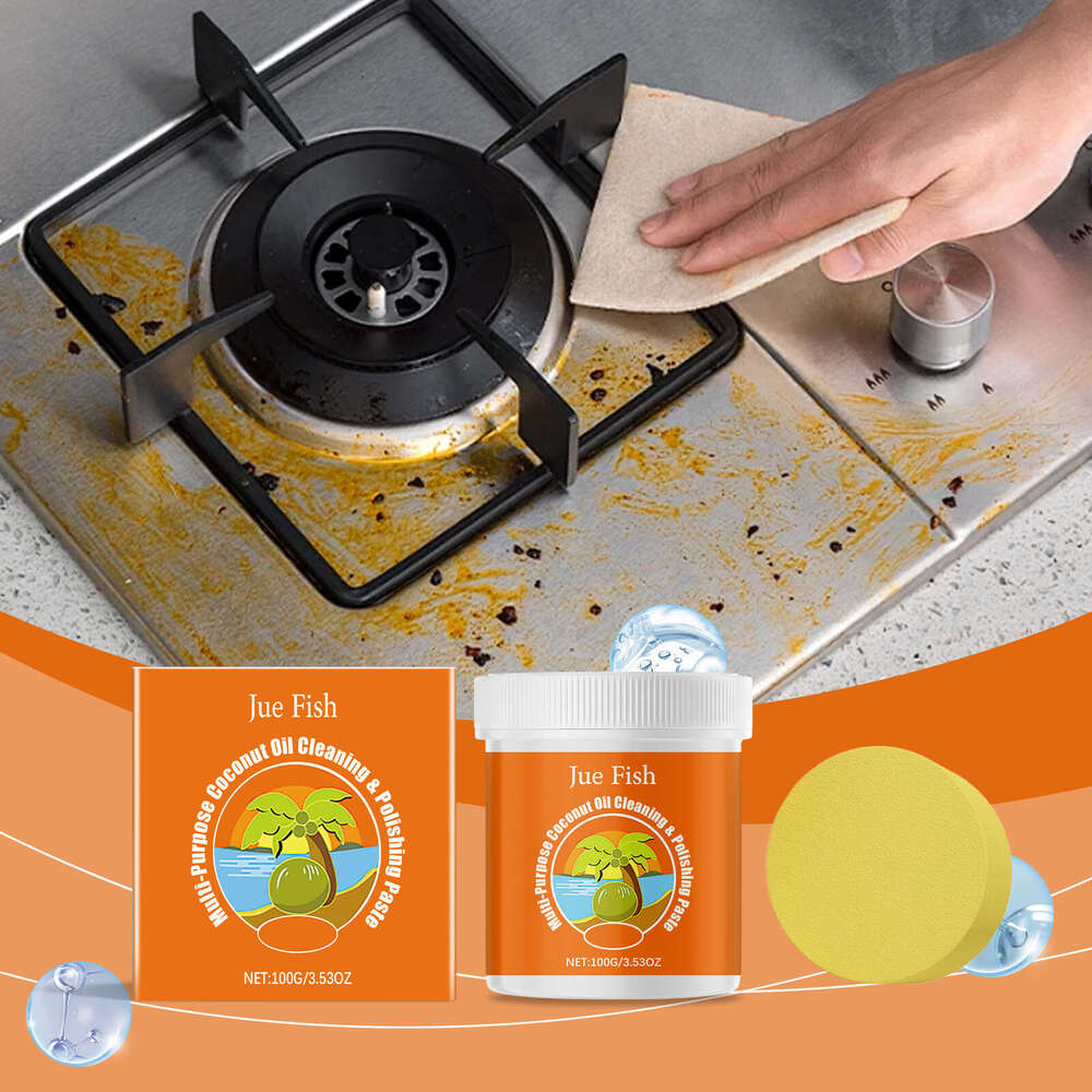 Jue-Fish Multi-Purpose Paste Cleaning Decontamination Degreasing Polishing Surface Multi-Functional Cleaner S260130