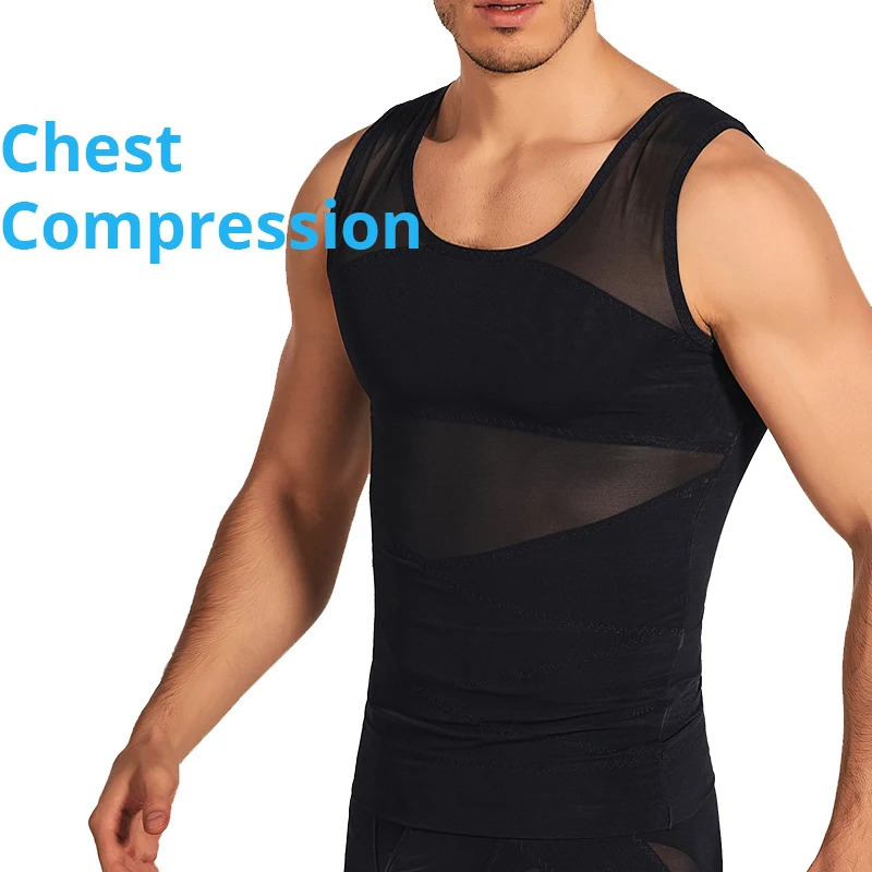 Mens Body Shaper Waist Trainer Slimming Vest Corset Tank Tops Undershirt Abdomen Slimming Shapewear Fat Burn Fitness Suits 260130