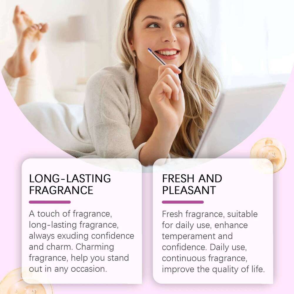 Roxelis 50ml Women's Herbal Charming Woody Scent Lasting Fragrance Alcohol-Free Dating Seductive Elegant Lady Perfume H260130