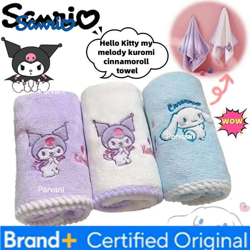 Sanrio New Hello Kitty my melody kuromi cinnamoroll cartoon cute creative two-dimensional anime goods face towel present H260130