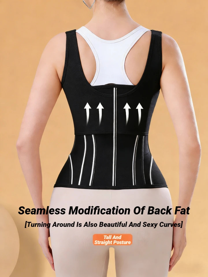 Body Shaper Shapewear Women Vest Tops Double Compression Waist Trainer Corset Adjustable Zipper And Hook-Eyes Latex Tummy 260130